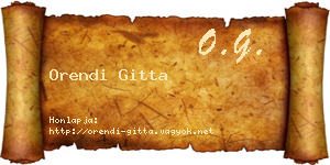Orendi Gitta névjegykártya